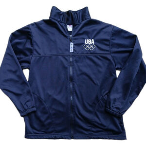 USA Olympic Jacket Mens Medium Fleece Lined